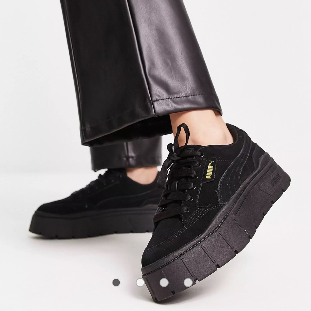 Puma Mayze Platform in Triple Black Size 8